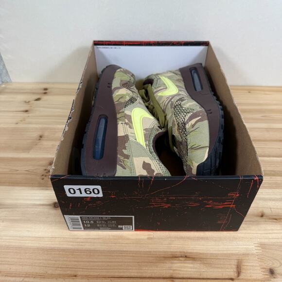Nike Air Max 1 '86 OG shoes Camo Earth Light Lemon Twist FN8358-200 Mens 10.5 - Picture 2 of 10